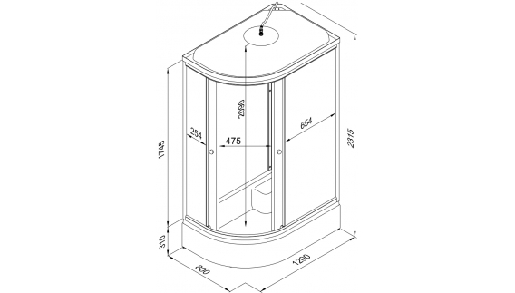 Приобрести тритон душевая кабина коралл в 120х80 см, белая, узор, правая щ0000038533
