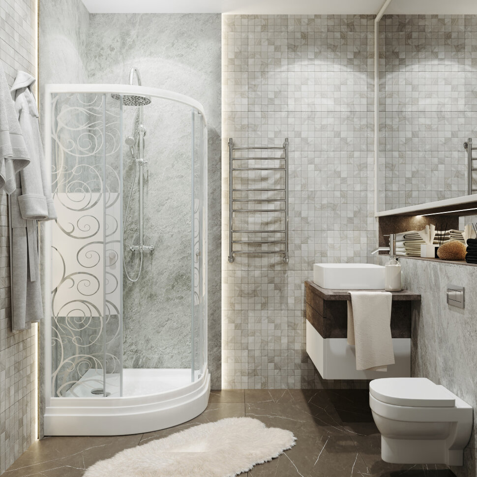 Приобрести тритон душевое ограждение стандарт а1 аква узор 90х90 см, белая с узором щ0000025432