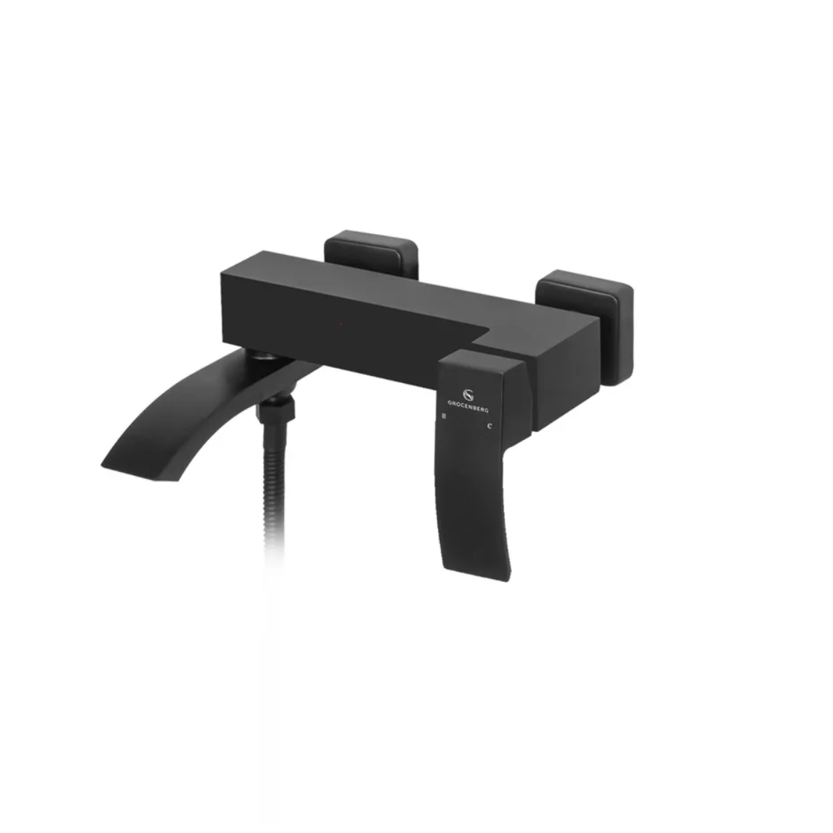 Приобрести grocenberg смеситель для ванны, черный матовый gb8007bl
