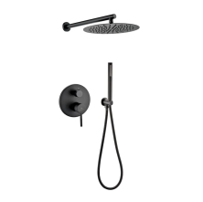 Grocenberg Встраиваемая душевая система, черная матовая GB5099BL-3