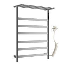 Полотенцесушитель электрический с полкой WONZON & WOGHAND ESSEN, Брашированный никель (WW-A403-BR)