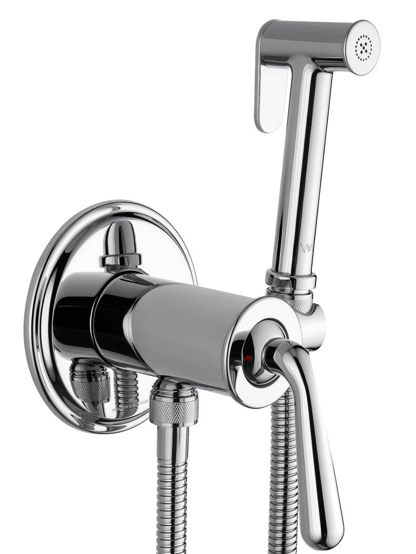 Приобрести смеситель с гигиеническим душем встраиваемый wonzon & woghand steam, хром (ww-88829008-cr)