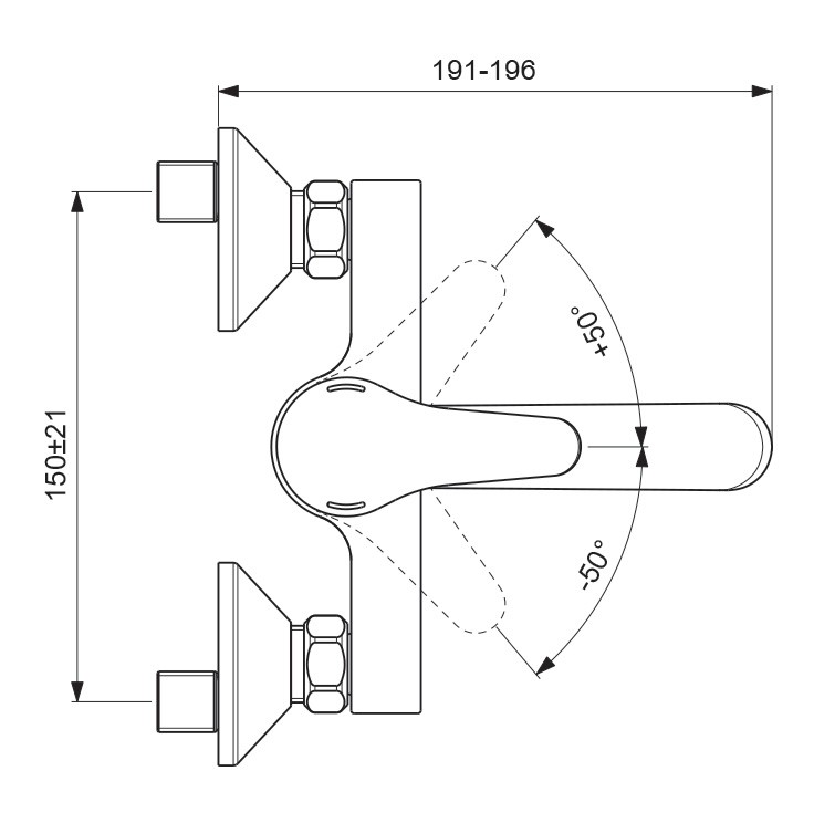 Приобрести ba368aa vidima next смеситель для умывальника, монтаж на стандартных эксцентриках