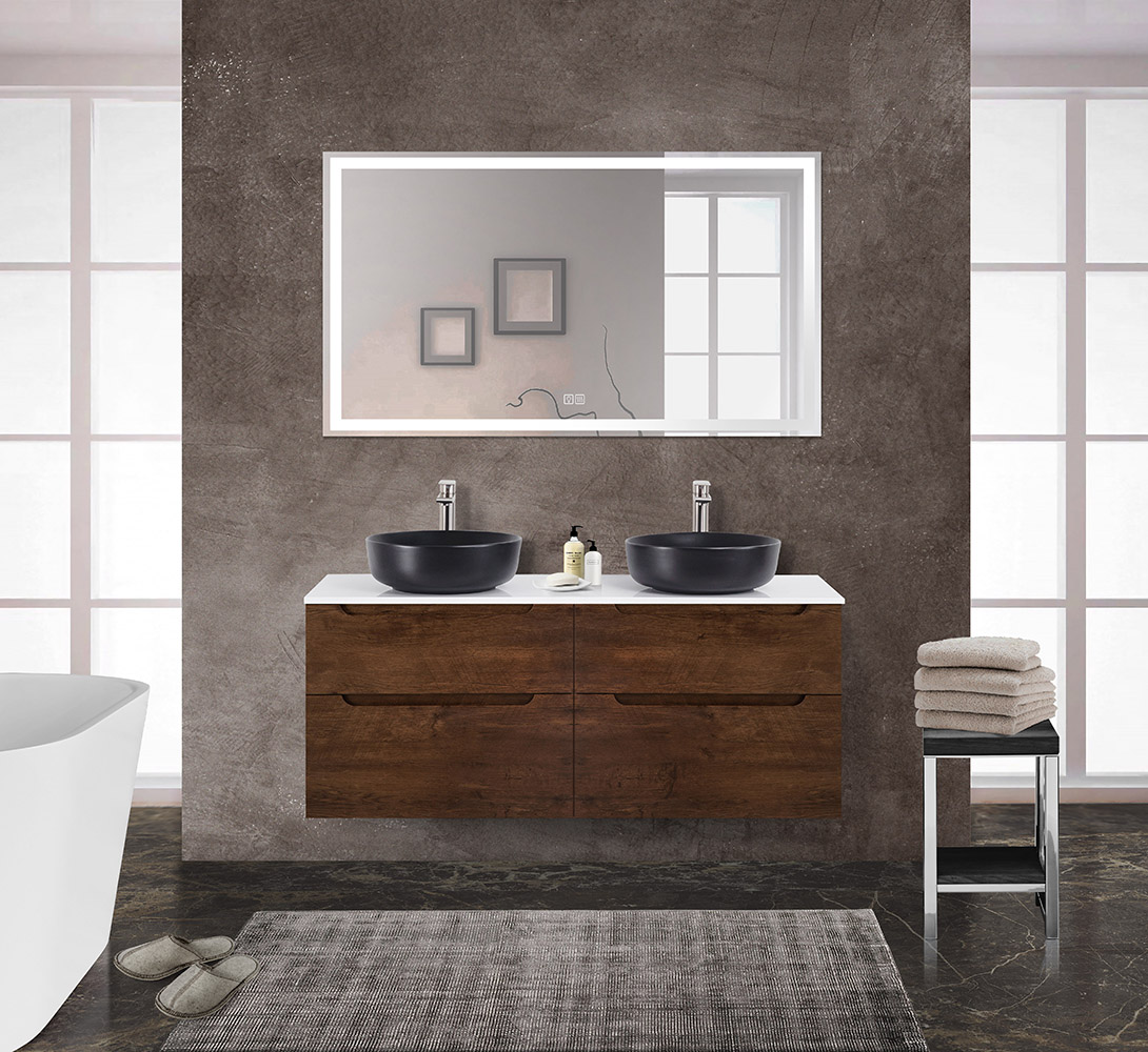 Приобрести belbagno тумба со столешницей etna-h60 140 см, подвесная rovere moro