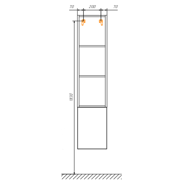 Приобрести сomforty пенал "мальме-35", дуб дымчатый