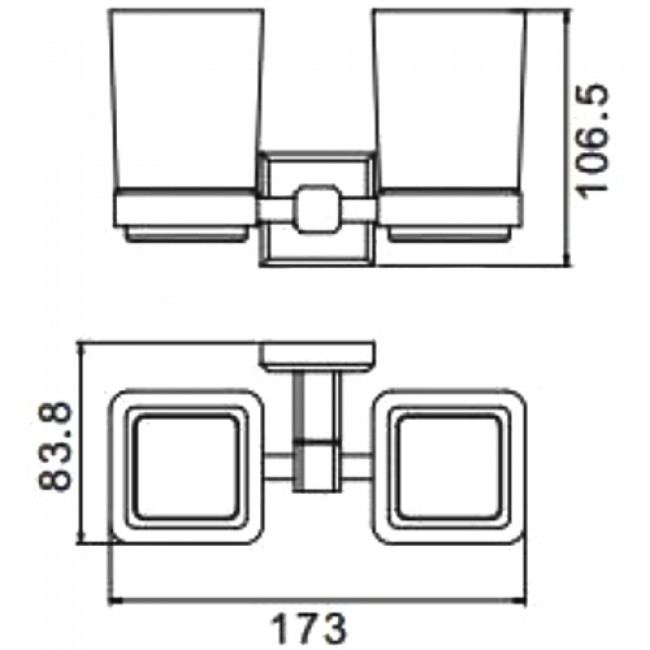 Приобрести gappo стакан двойной для зубных щеток g3808, керамика/хром