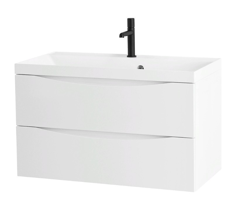 Приобрести тумба подвесная с раковиной belbagno marino-800-2c-so-bo-p 80 см, bianco opaco