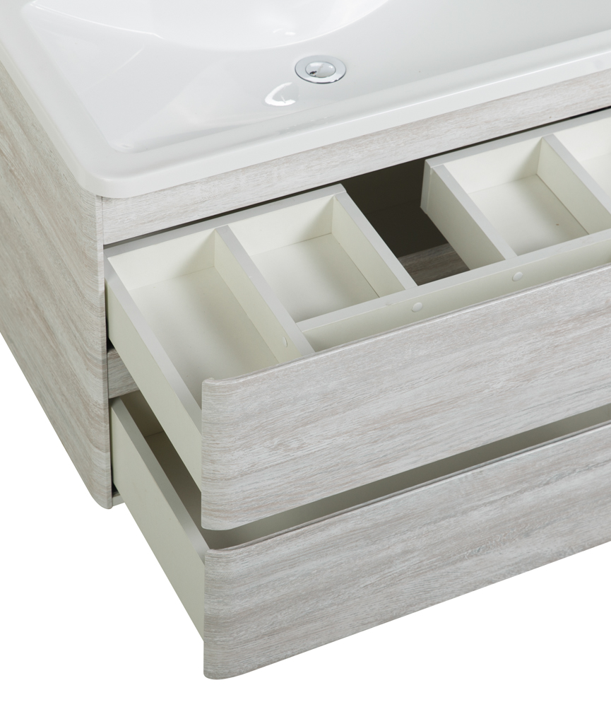 Приобрести belbagno тумба с раковиной albano 100 см, подвесная rovere vintage bianco, белая раковина