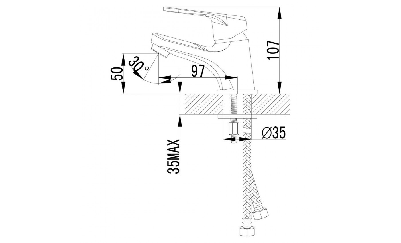 Приобрести lemark смеситель для раковины luna, хром lm4156c