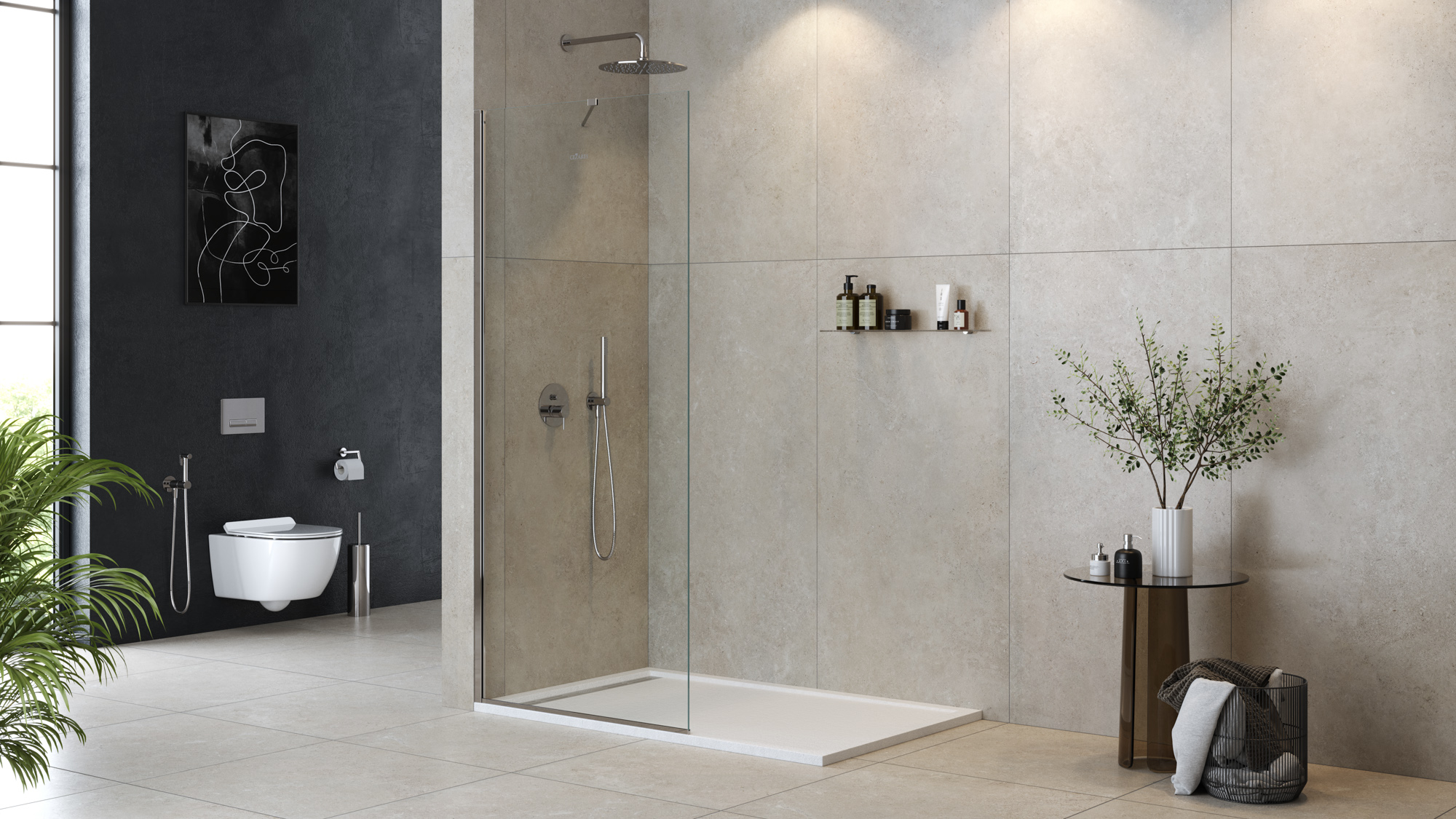 Приобрести cezares душевая перегородка liberta 110 см, хром liberta-l-1-tb-110-c-cr