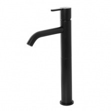 CEZARES Смеситель для раковины LEAF, высокий с донным клапаном, черный матовый LEAF-LC2-NOP