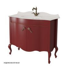 Caprigo Тумба с раковиной BOURGET 100 см, бордовая, эмаль