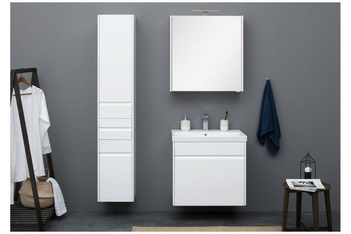 Приобрести aquanet пенал палермо 35 см, l белый глянец