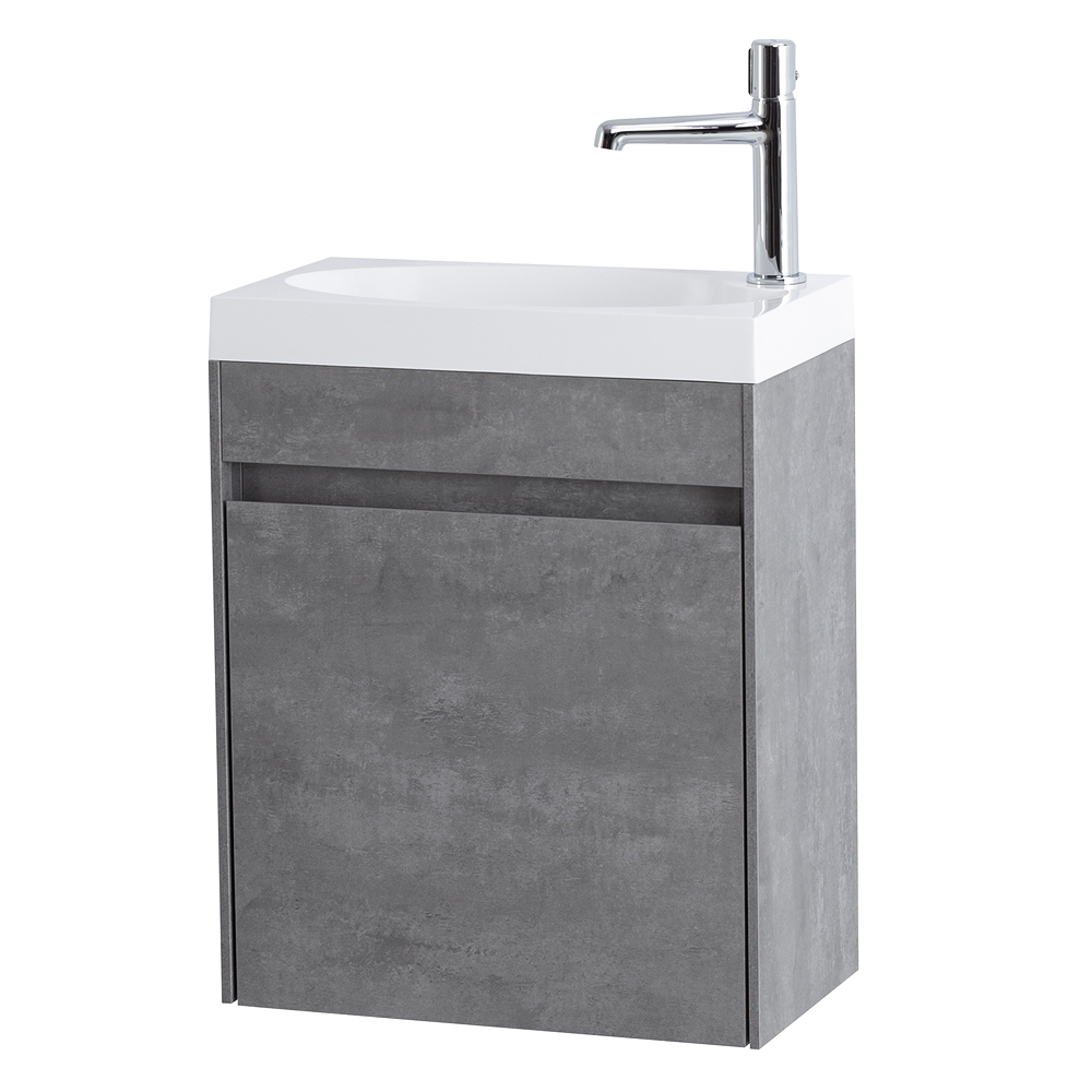 Приобрести belbagno тумба с раковиной pietra mini 46 см, подвесная с дверью 46-r stucco cemento, белая раковина