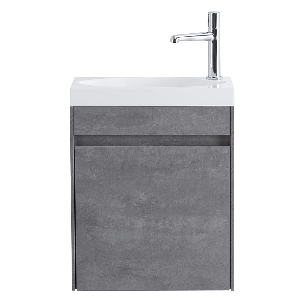 Приобрести belbagno тумба с раковиной pietra mini 46 см, подвесная с дверью 46-r stucco cemento, белая раковина