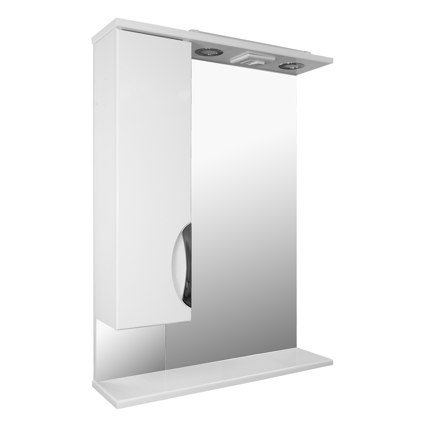 Приобрести loranto зеркало-шкаф стиль 60х83 cм, левосторонне белый (cs00024441)