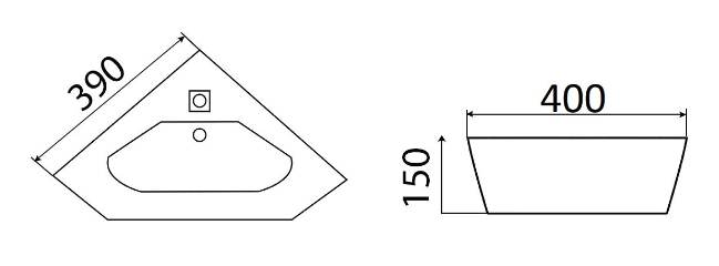 Приобрести раковина угловая ceramalux 55 см 7012j
