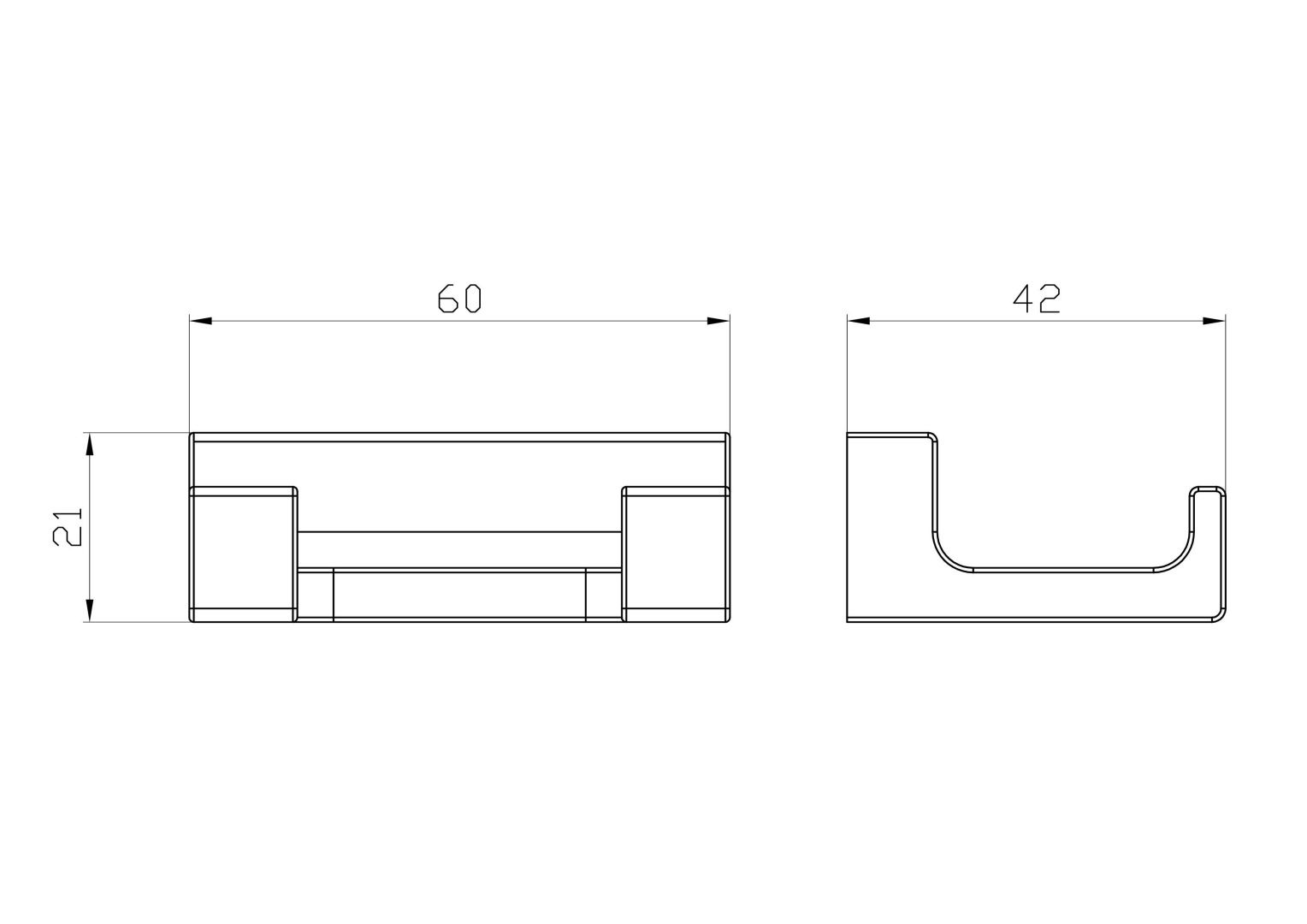 Приобрести двойной крючок для ванной wonzon & woghand eclipse, хром (ww-9125)