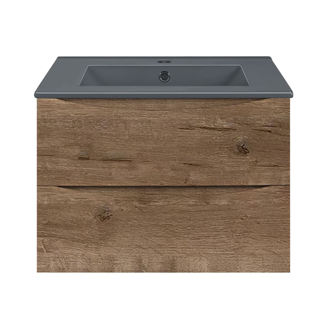 Приобрести vincea тумба подвесная mia 60 см, дуб винтаж с раковиной матовый антрацит vmc-2mc600vo;vbs-13960ma