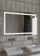 Continent Зеркало с подсветкой Rimini 120х80 см, белое