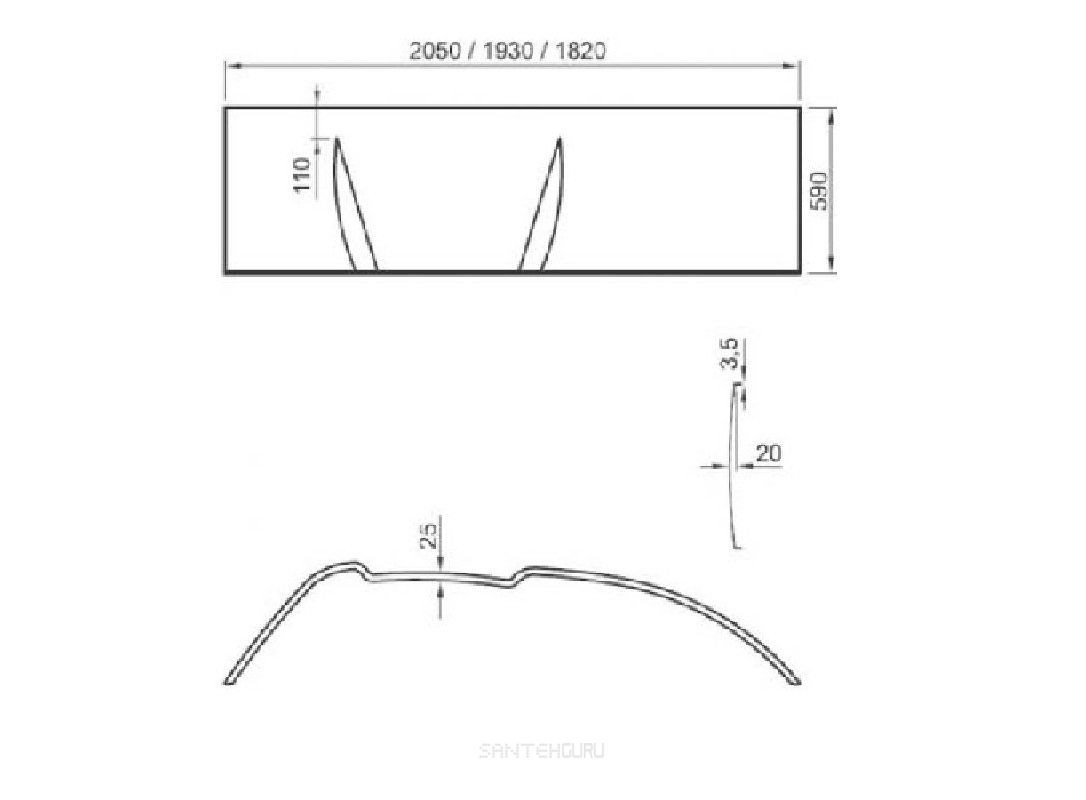 Приобрести фронтальная панель для ванны ravak asymmetric 160 r с креплением cz47100000