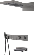 Boheme Душевая система Zodiac с термостатом, встраиваемая, оружейная сталь 133-2-GM