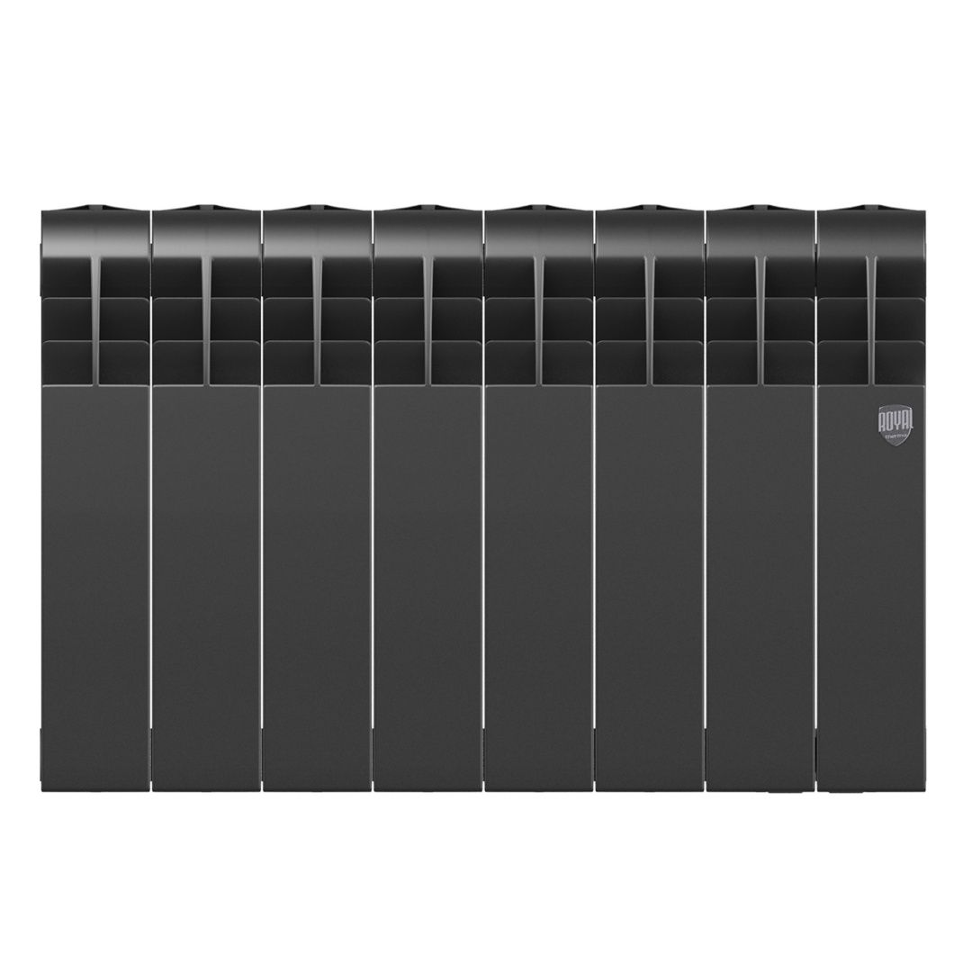 Приобрести royal thermo радиатор биметаллический biliner 350 /noir sable ( черный графит ) - 8 секц.