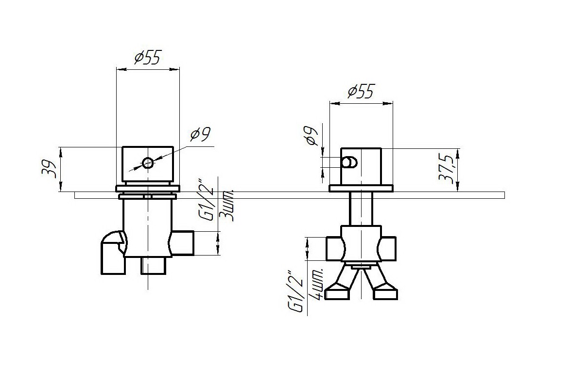 Приобрести радомир смеситель для ванны мини-бриз bronze