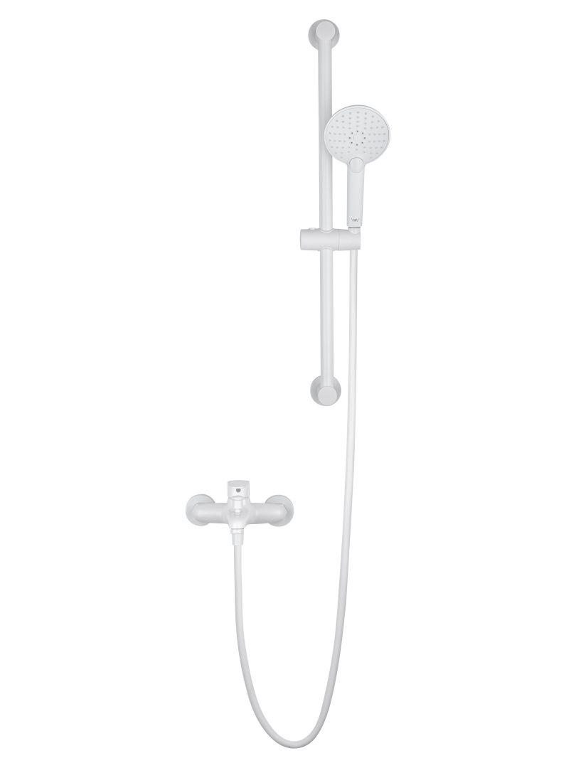 Приобрести смеситель для ванны с душевым гарнитуром wonzon & woghand alfa, белый матовый (ww-ae3205-mw)