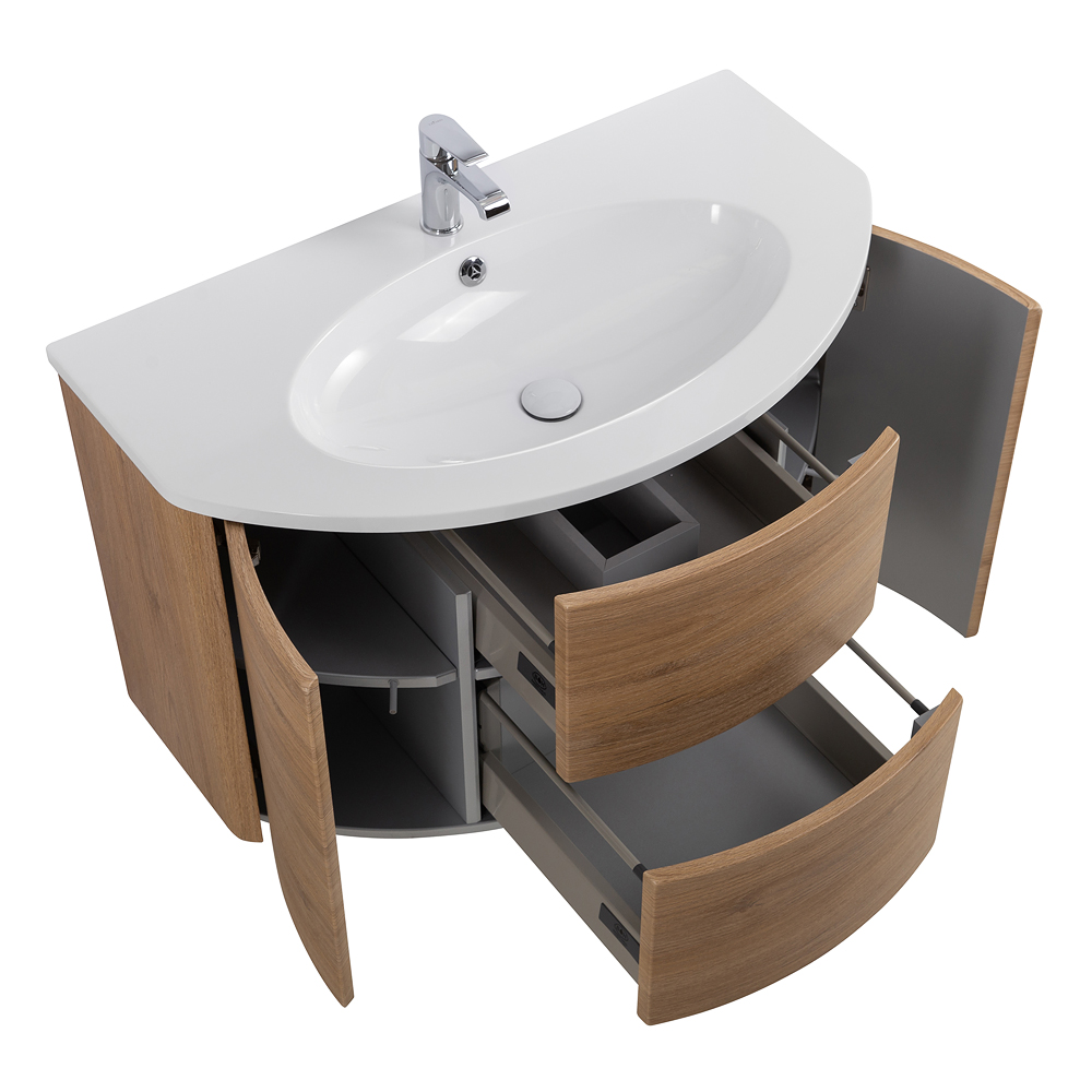 Приобрести cezares тумба подвесная с раковиной eden 91 см rovere tabacco, дерево 55073