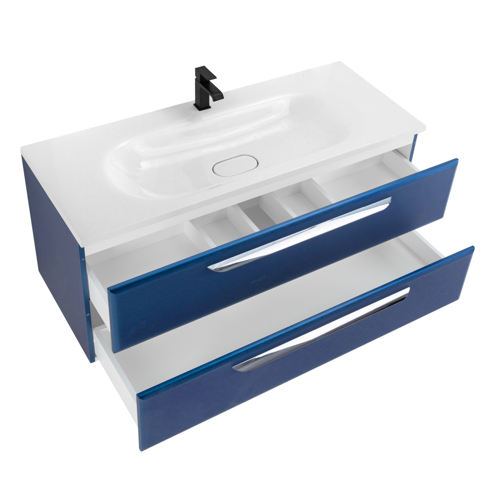 Приобрести cezares тумба подвесная с раковиной eco 120 см sapfiro, синяя eco-1200-2c-so-spf-p
