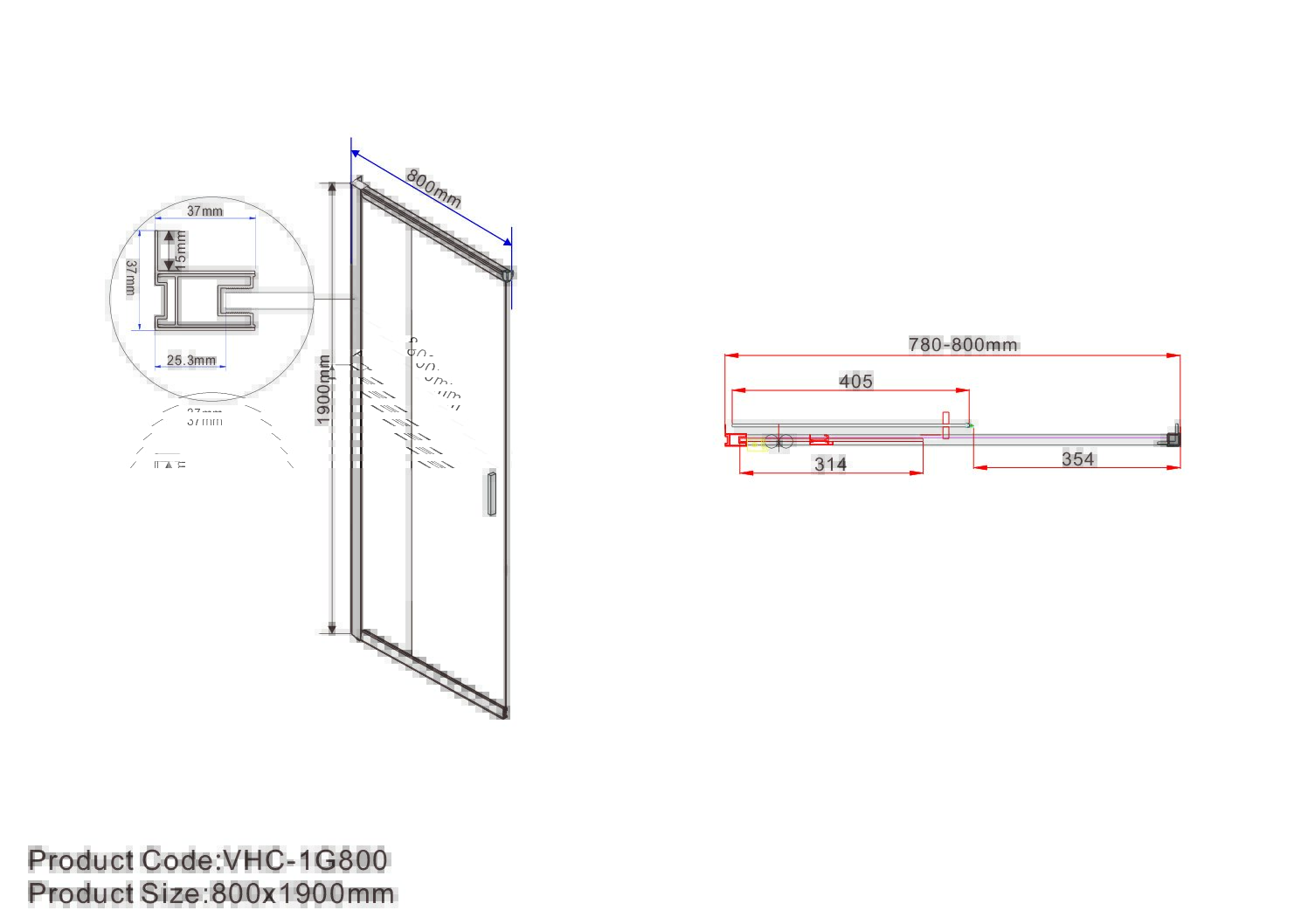 Приобрести vincea душевое ограждение garda 80х100 см, прозрачное, золото vss-1g8010clg