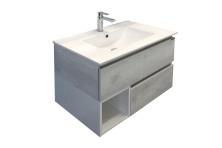 Сomforty Тумба с раковиной "Турин-75" дуб белый