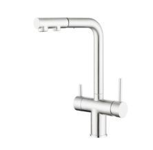 Смеситель с выдвижным изливом и подключением фильтра WONZON & WOGHAND, Хром (WW-88458018-CR)