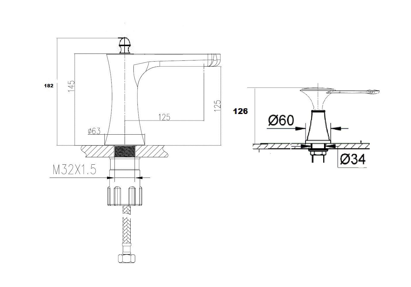 Приобрести смеситель для раковины bronze de luxe yasmina 8003/b01, хром
