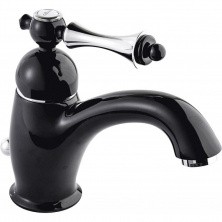 CEZARES Смеситель для раковины MARGOT с донным клапаном, черный MARGOT-LSM1-NOP