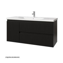 Caprigo Тумба с раковиной FORTE-Smalty STRIPE 120 см, левая, графит, эмаль