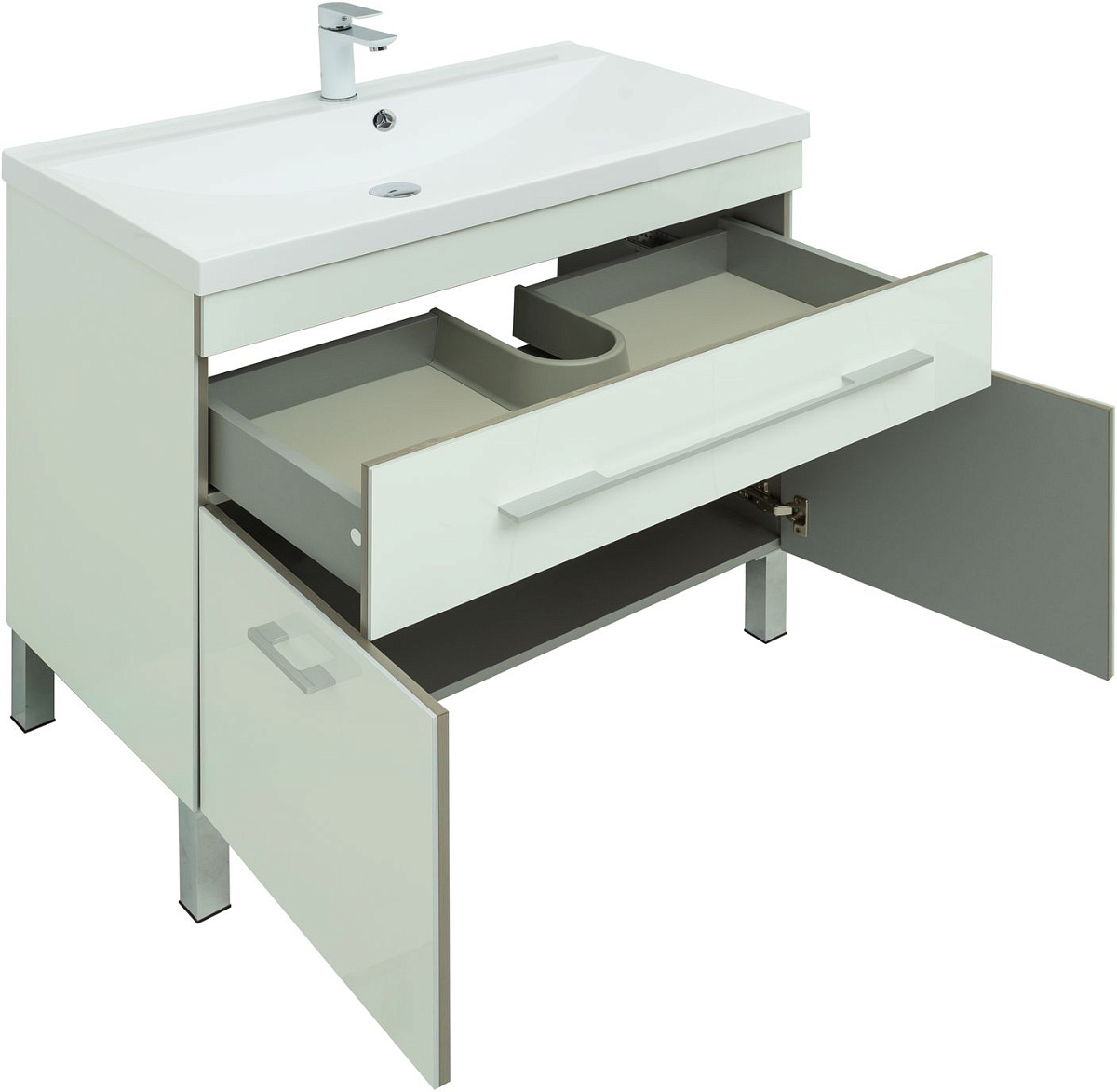 Приобрести aquanet тумба с раковиной верона 90 см, белая 00287673