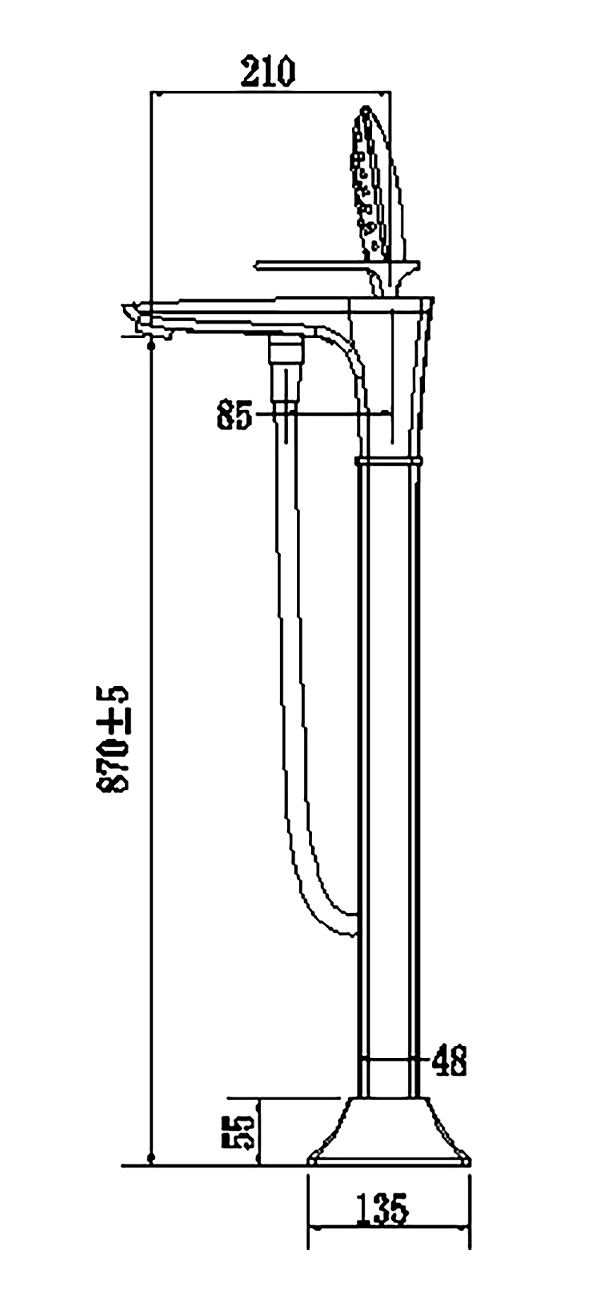 Приобрести смеситель напольный для ванны с душем timo helmi 4000/00-16y-cr хром-белый