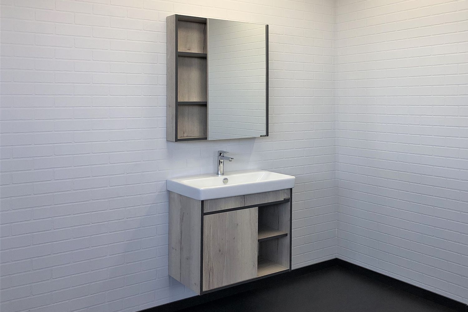 Приобрести сomforty зеркало-шкаф вена-70 дуб дымчатый