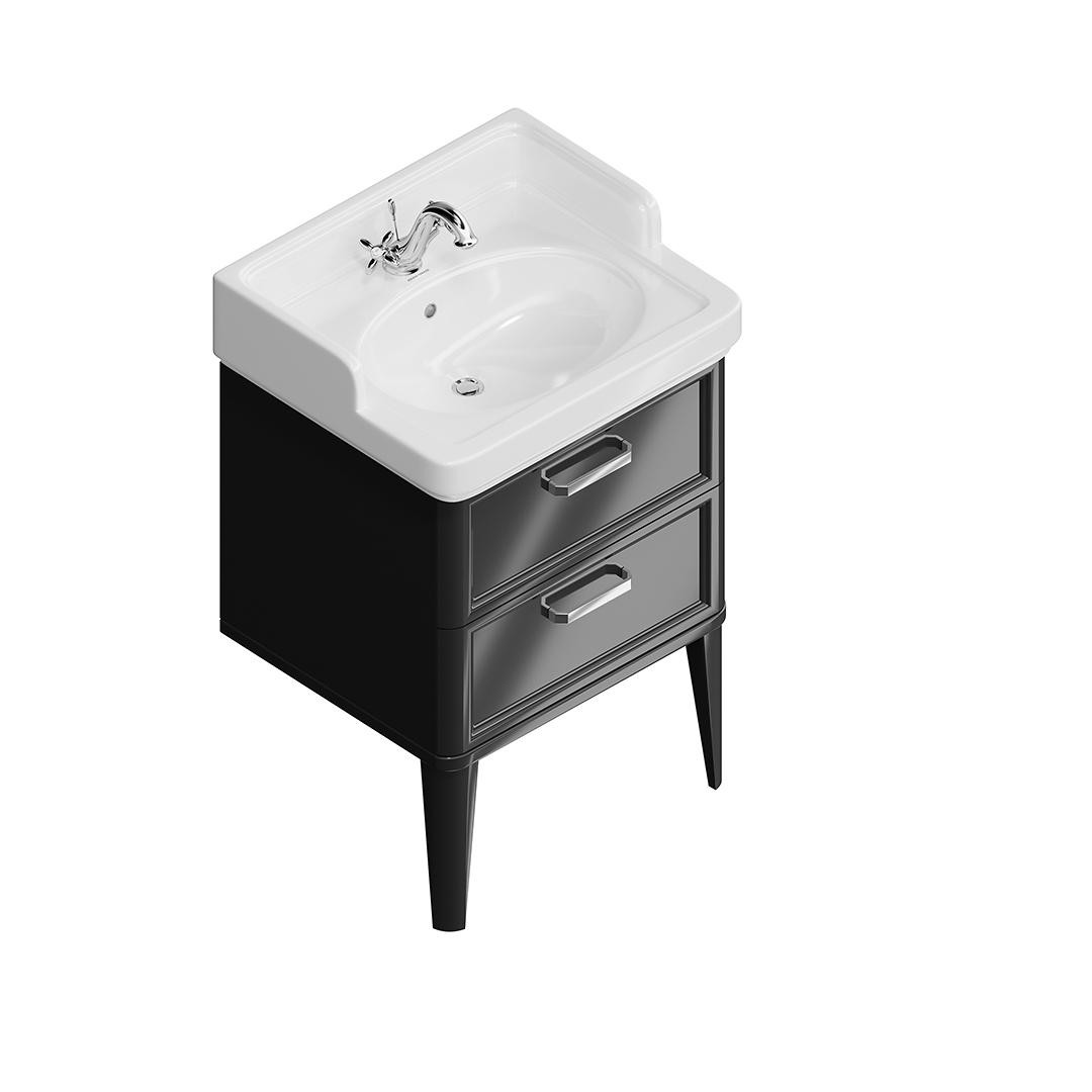 Приобрести тумба напольная с раковиной kerama marazzi pompei 60 см, чёрный