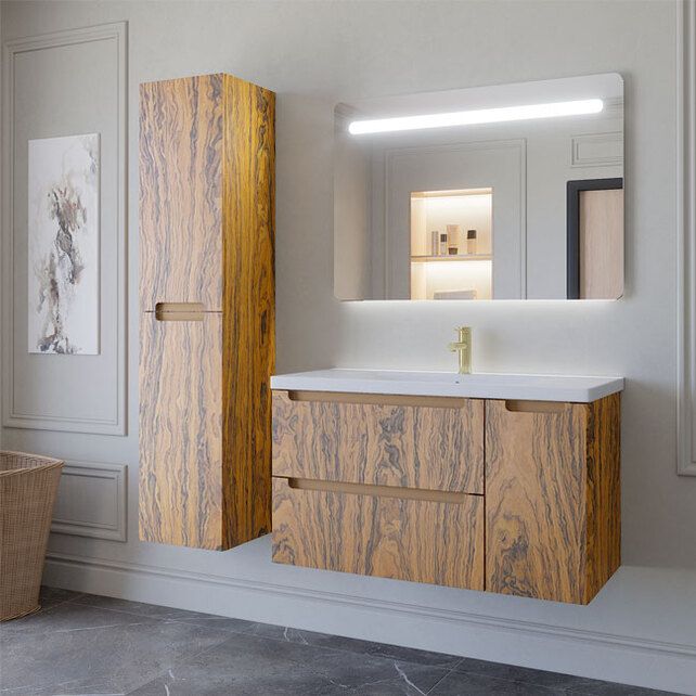 Приобрести caprigo тумба с раковиной termin-albero 100 см, правая, палисандр, шпон