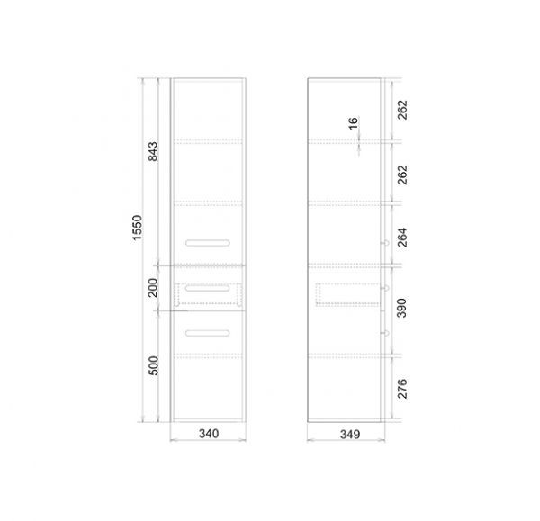 Приобрести mirsant пенал подвесной fuji 34см. l\r
