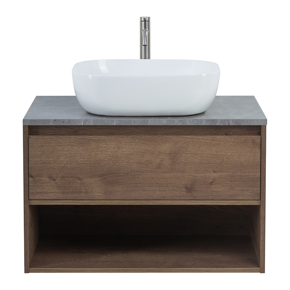 Приобрести belbagno тумба со столешницей kraft 100 см с ящиком и полкой, подвесная rovere tabacco