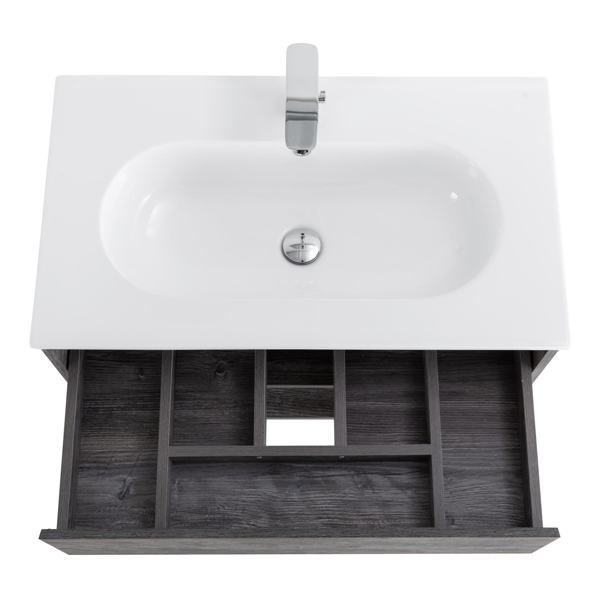 Приобрести belbagno тумба c раковиной kraft 80 см, с одним ящиком и полкой, подвесная pino pasadena, белая раковина