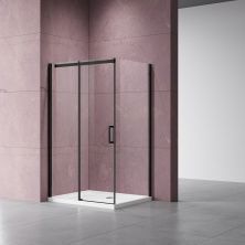 Vincea Душевое ограждение Dice 90х110 см, прозрачное, черное VSR-4D9011CLB