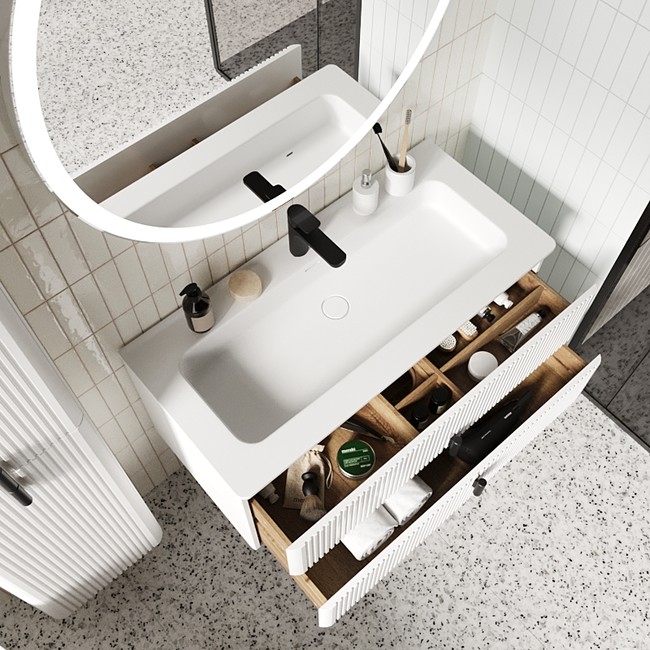 Приобрести briz тумба подвесная bianco 80 см, белая матовая, т18-80