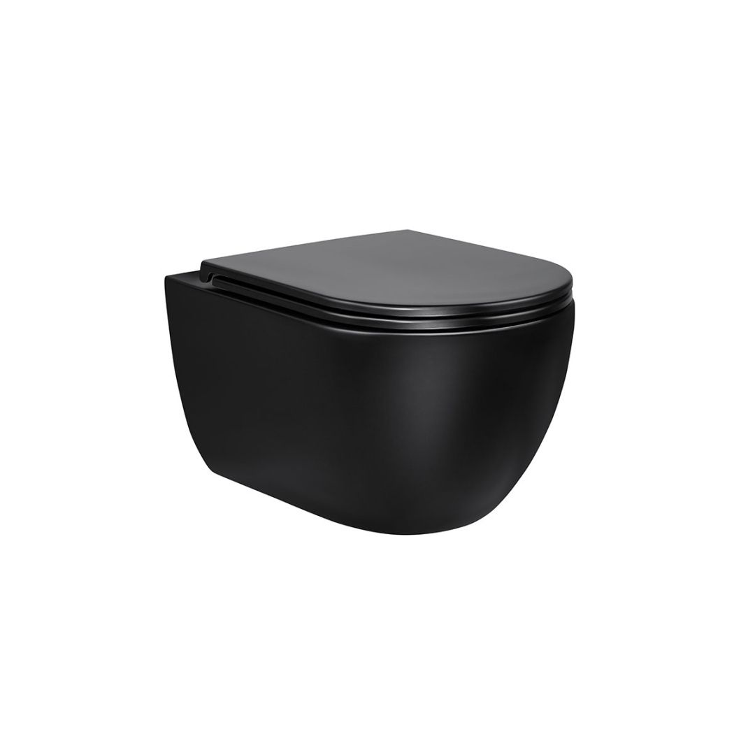 Приобрести vincea унитаз подвесной evo, ультратонкое сиденье, микролифт, черный матовый vt1-34mb
