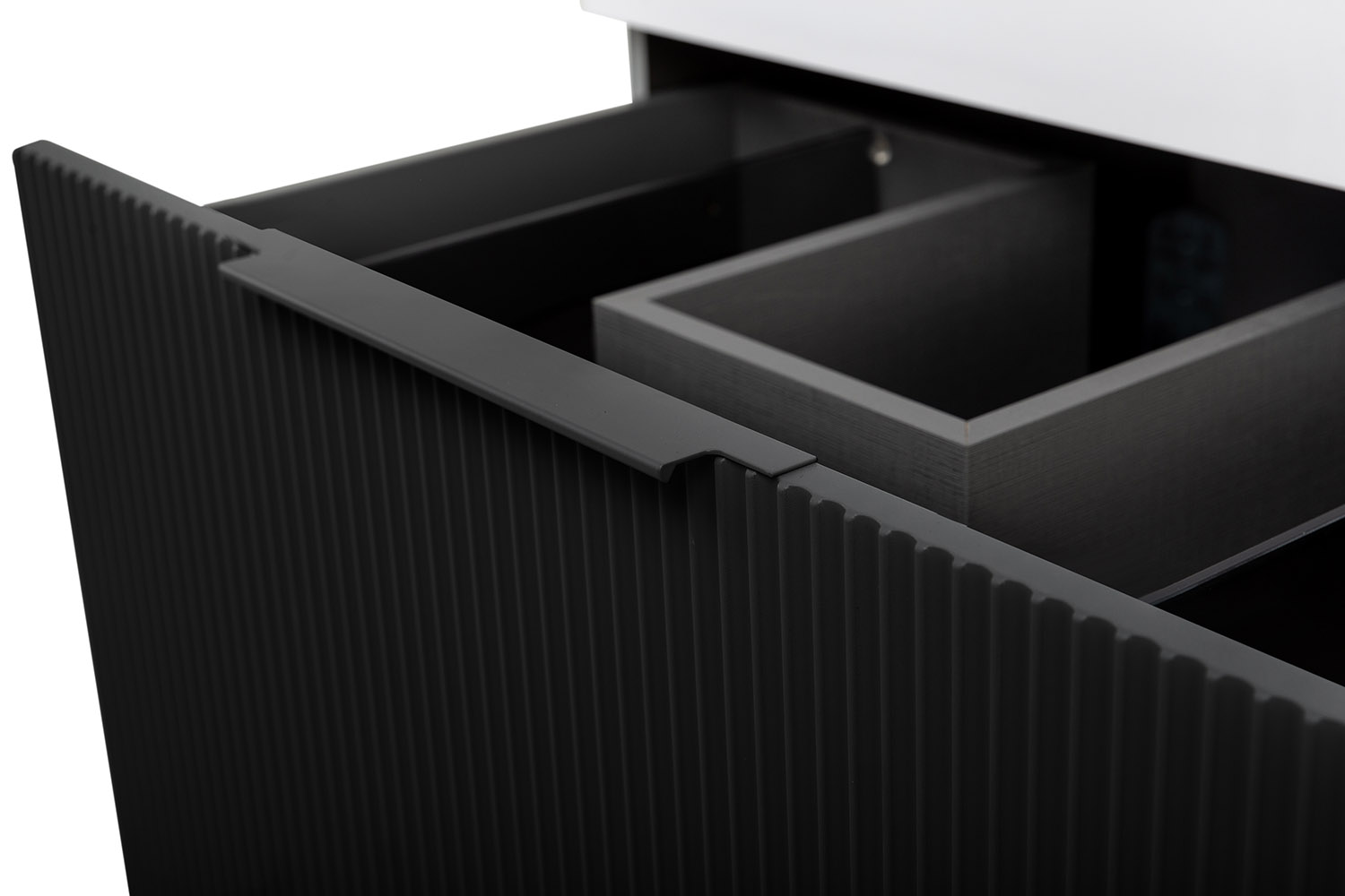 Приобрести cezares тумба подвесная с раковиной premium 70 см plisse nero opaco, черная 55437