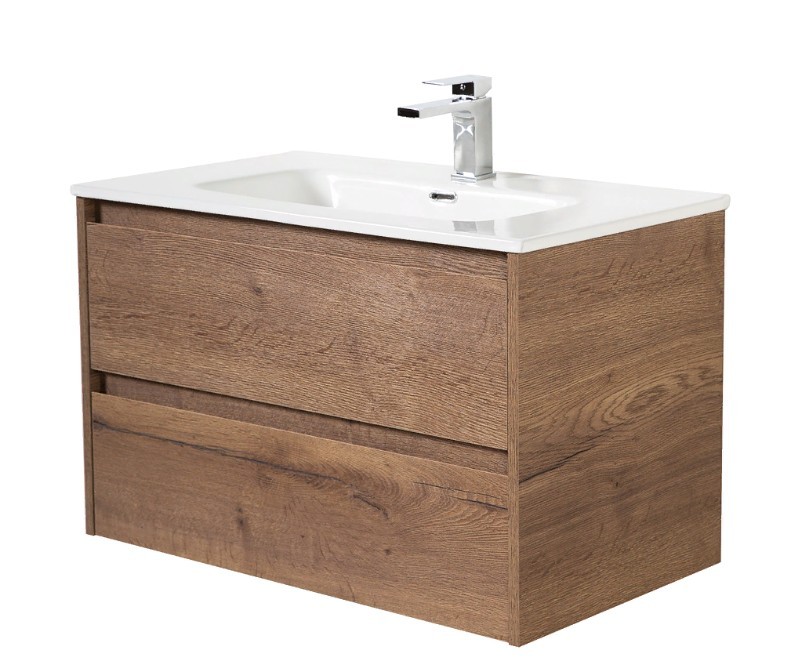 Приобрести тумба подвесная с раковиной belbagno kraft-900-2c-so-rt 90 см, rovere tabacco